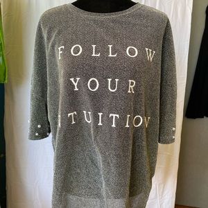 Silver Sheer and Shine Blouse